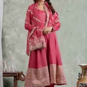 Elegant Pink Anarkali Kurti