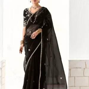 Black Embroidered Saree