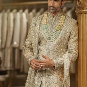 Gold Embroidered Sherwani