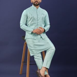 Embroidered Kurta with Coordinated Jacket