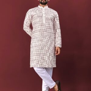 Traditional Embroidered Kurta for Men