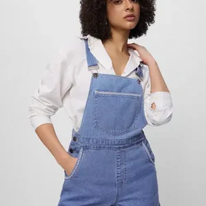 Classic Blue Denim Short Overalls