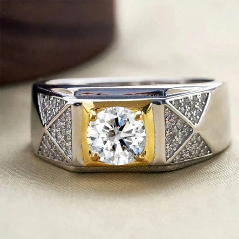 Gold cover diamond ring