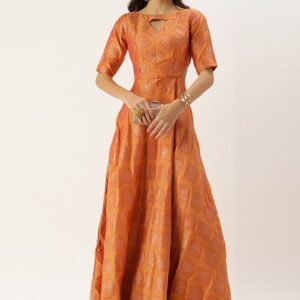 Autumn Sunset Anarkali Gown