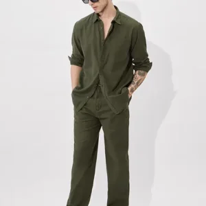 Casual Olive Utility Shirt