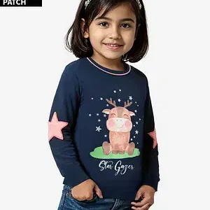 Applique Patch Long Sleeve Top