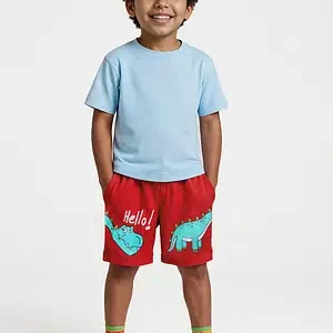 Dino Hello Red Shorts