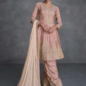 Pink Embroidered Anarkali