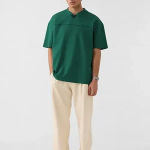 Structured V-Stitch Oversized T-Shirt