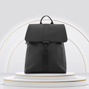Black Leather Backpack