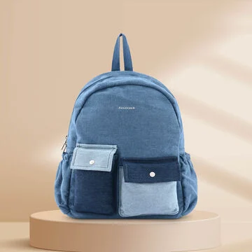 Casual Denim-Style Backpack