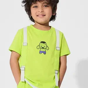 Hulk Strap Detail Neon Tee