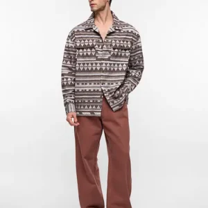 Pattern Flannel Shirt Jacket