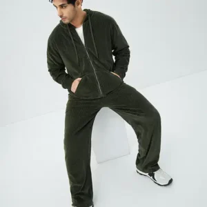 Olive Green Corduroy Joggers