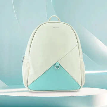 Quilted White Backpack