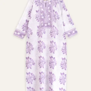 Lavender Bloom Printed Straight Kurti