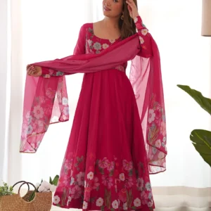 Rosy Blooms Anarkali