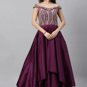 Maroon Evening Gown