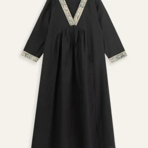 Paine Midnight Black Heritage Yoke Kurta