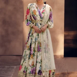 Floral Elegance Anarkali