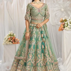 Elegance Green Bridal Lehenga