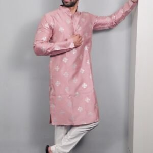 Rose Pink Embroidered Kurta