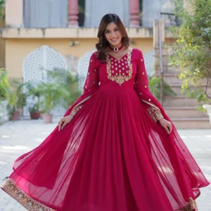 Royal Crimson Anarkali