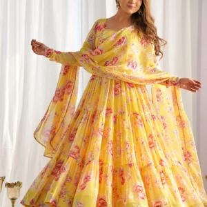 Sunny Blooms Anarkali