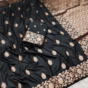 Elegant Black Banarasi Saree