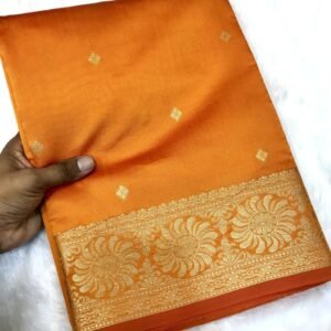 Gold Banarasi Silk Saree